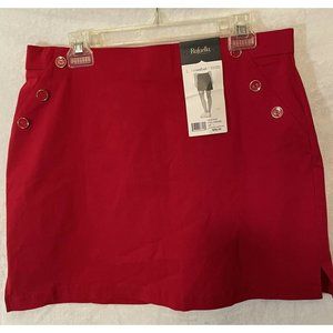 Rafaella Comfort Mini Skirt Size Large Color Ruby New With Tags